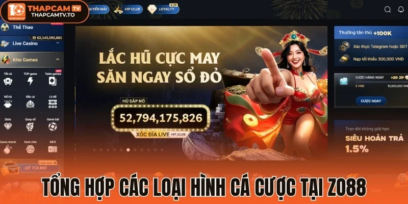 Tổng hợp các loại hình cá cược tại Zo88